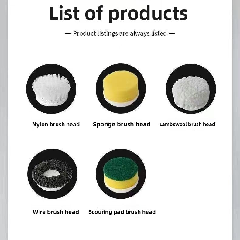 Cepillo eléctrico inalámbrico – Limpieza multiusos