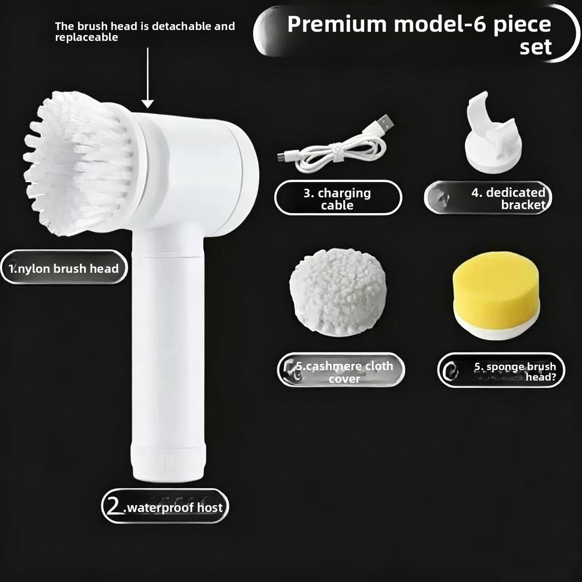 Multi Functional Handheld Electric Cleaning Brush